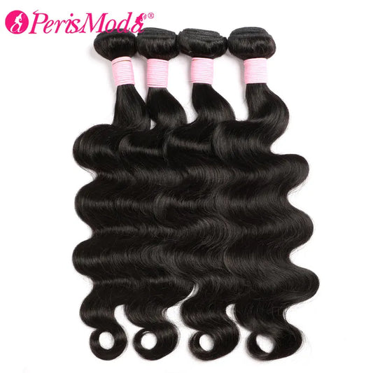 PerisModa Body Wave Bundles Human Hair Brazilian Virgin Hair Raw Hair Extensions