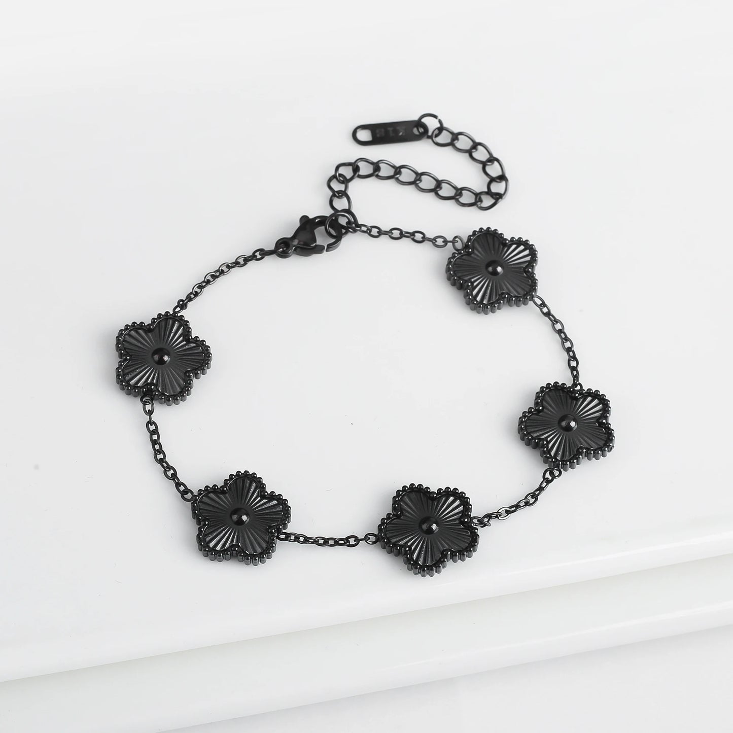 Classic Luxury Stainless Steel Ladies Clover Bracelet