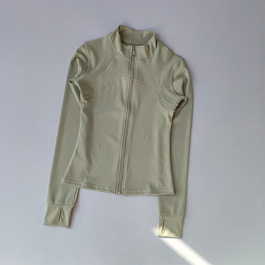 Womans Yoga Long Sleeve Work Out Jacket Zip Up