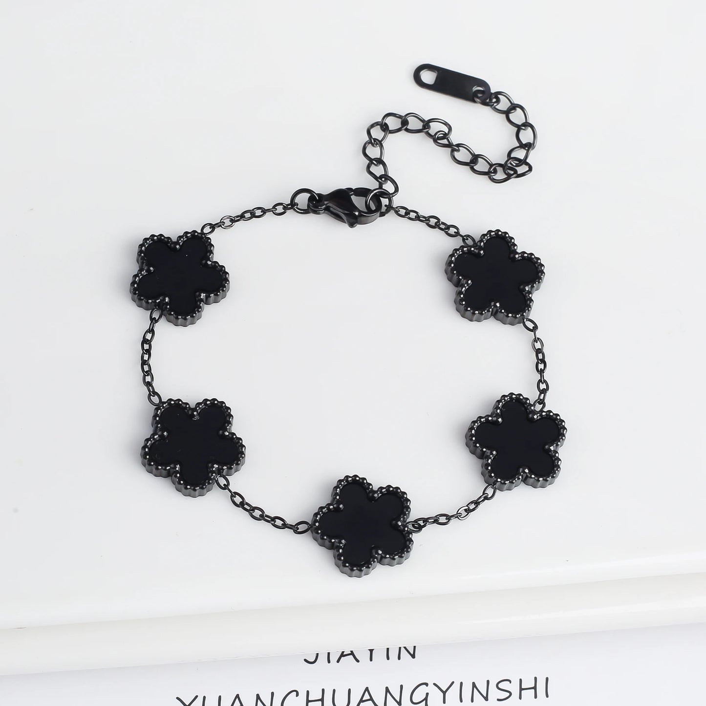Classic Luxury Stainless Steel Ladies Clover Bracelet